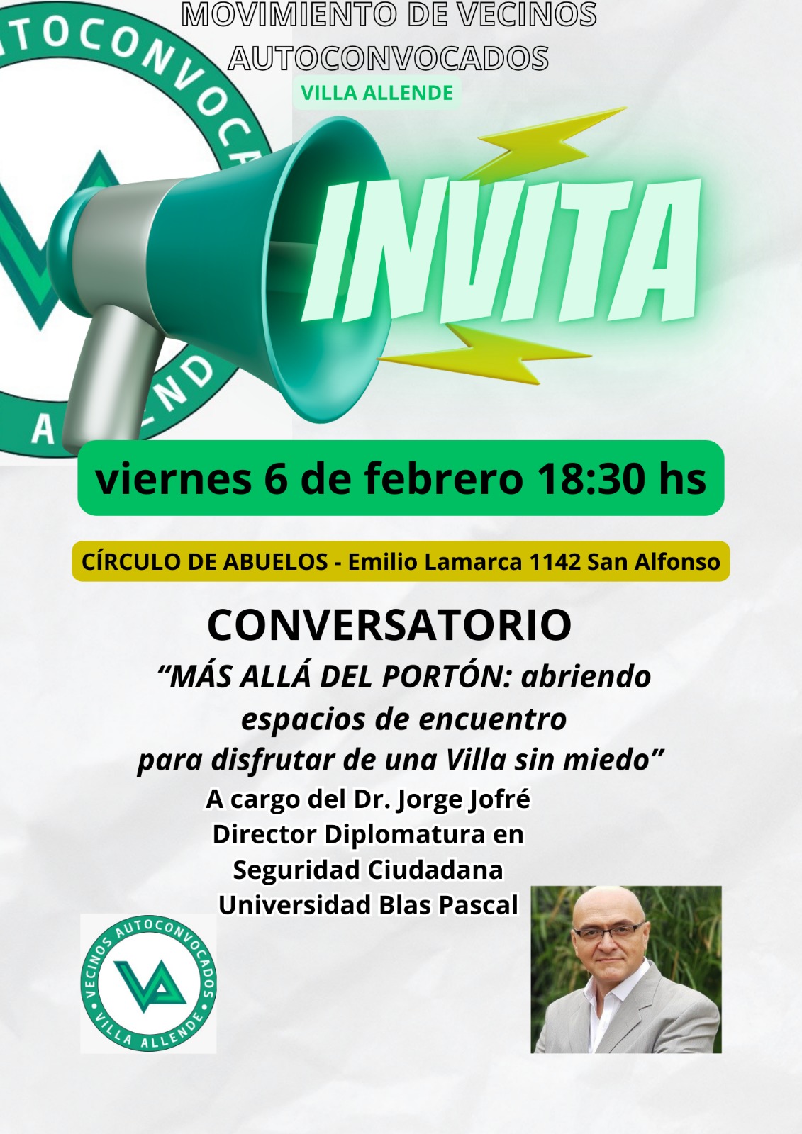 Una charla de interés para vecinos